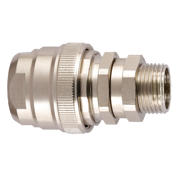 Flexicon FSSBRD S - Forgatható külső menetes nikkelezett sárgaréz csatlakozó.